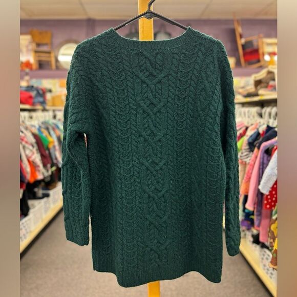 Limited Handknit Ladies Small Green 100% Wool - Picture 5 of 7